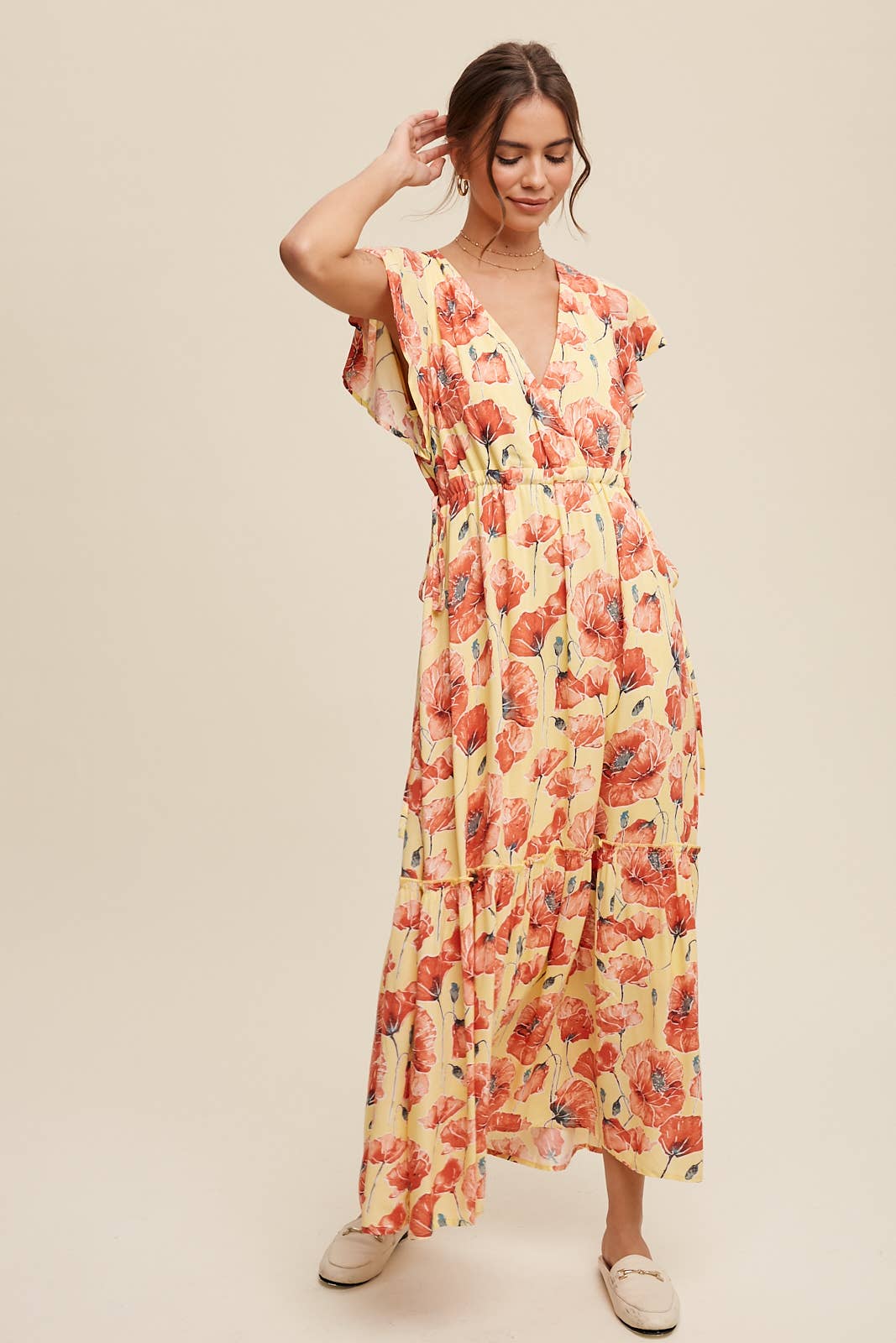Poppy Floral Tiered Maxi Dress