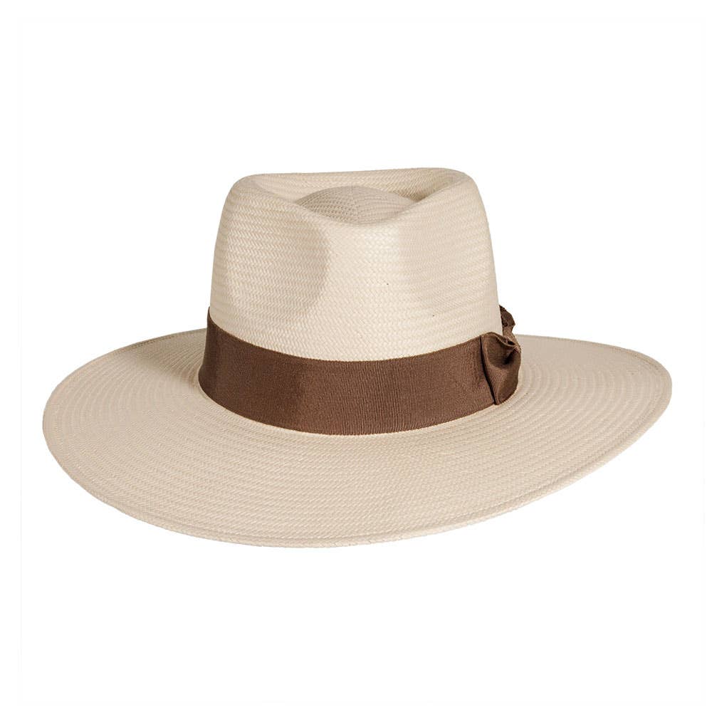 Straw Outback Wide Brim Sun Hat - Lennox Fedora