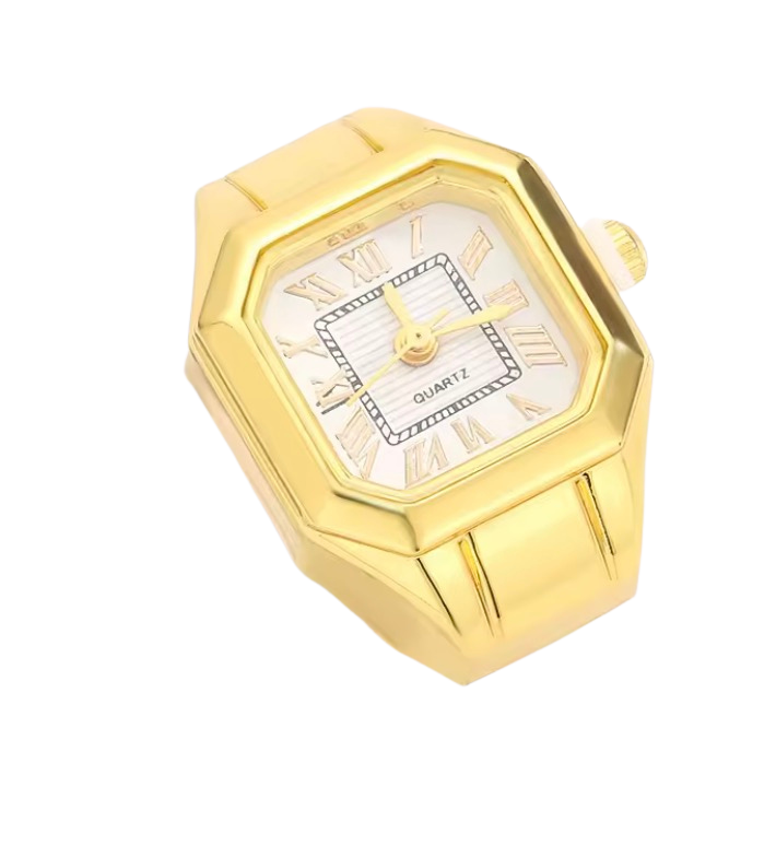 Pascal Watch Ring- Timeless Quartz Stretch Ring with Gift Box 