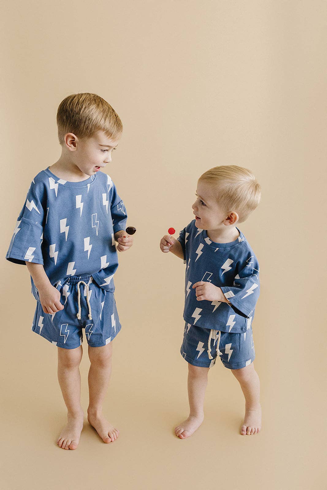 Shorts Set | Blue Bolts