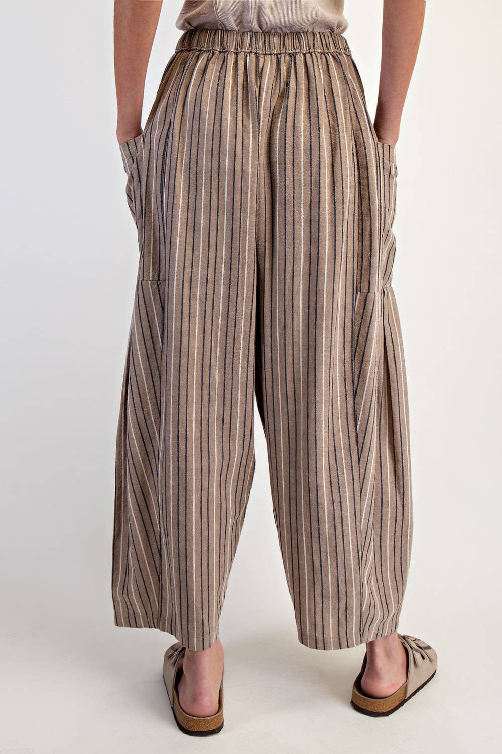 Boho Vertical Stripe Wide Leg Pants