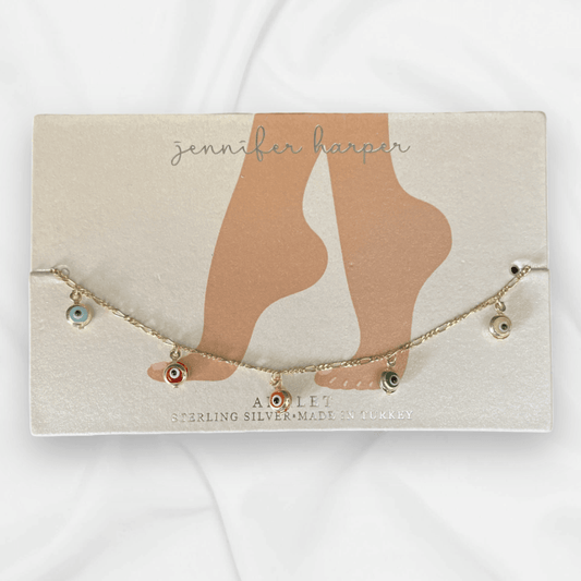 Sterling Silver Charm Anklet - SAUVAGE ZSA™