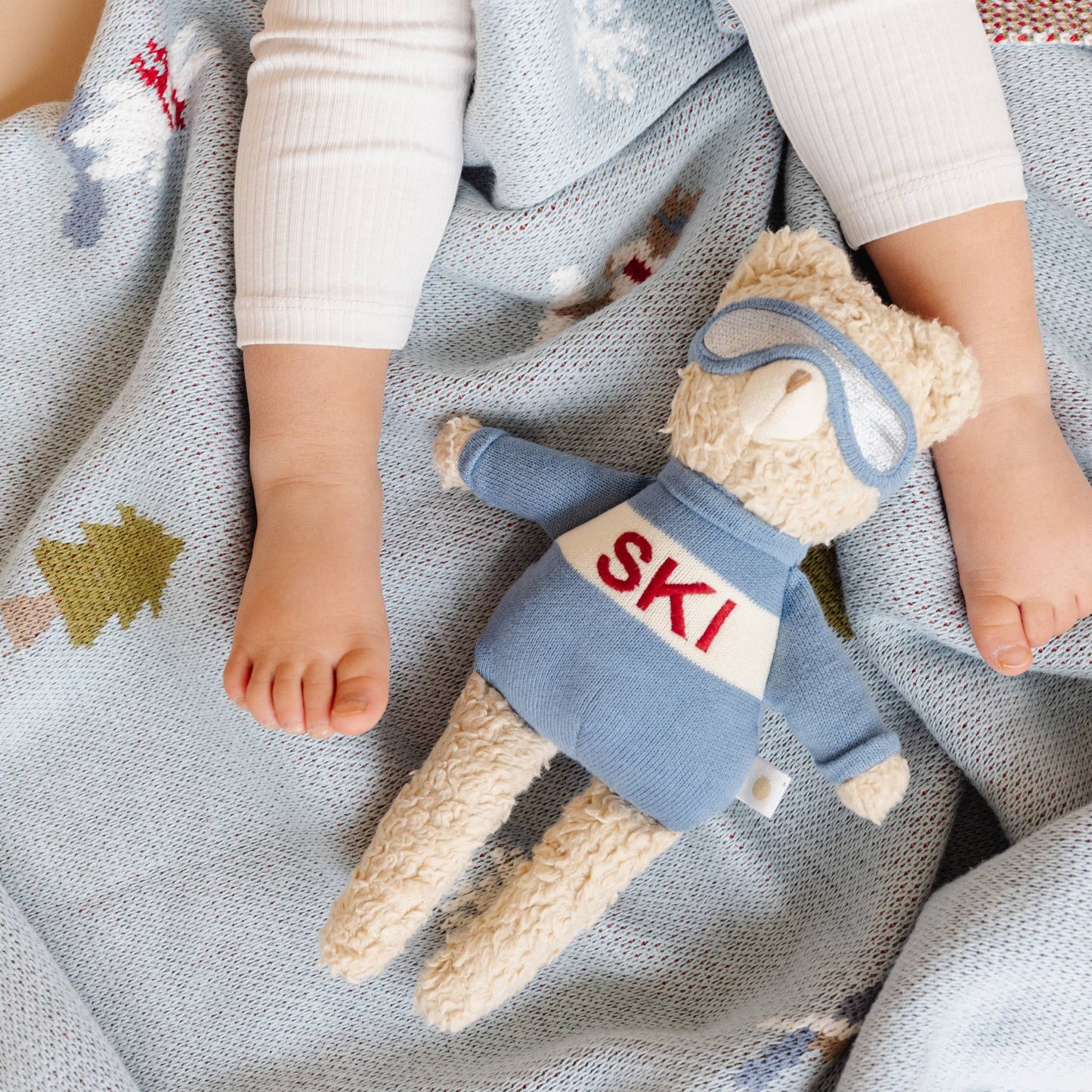 Plush Ski Bear - An Ecofriendly Stuffy - Perfect Baby Shower Gift, Kids Toy, Holiday Gift