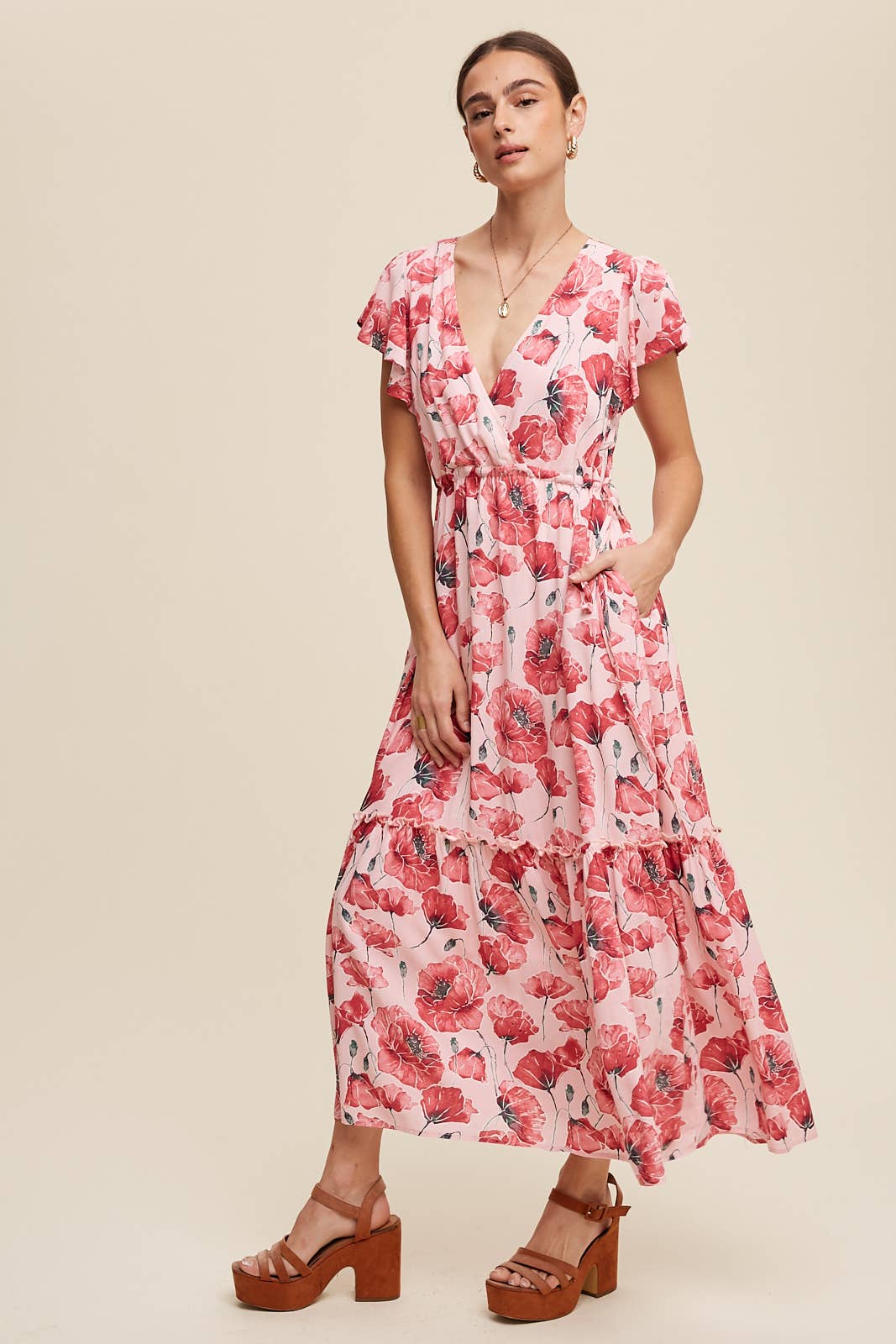 Poppy Floral Tiered Maxi Dress