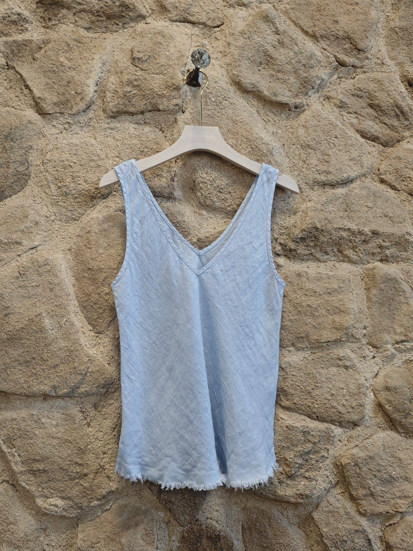 Italian Linen Sleeveless Blouse