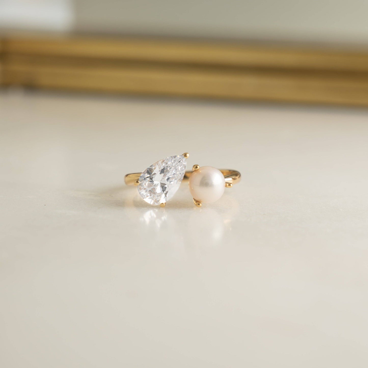 Toi et Moi FWP Pearl Ring