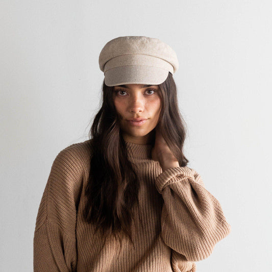 Linen Newsboy Cap by GiGi Pip