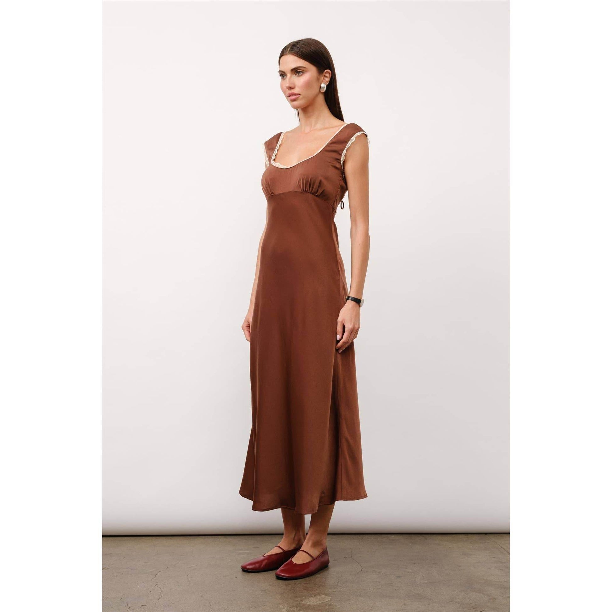 back tie maxi dress Black Satin worthy dress skims your figure with a lightweight Olive Satin Tie Back Maxi