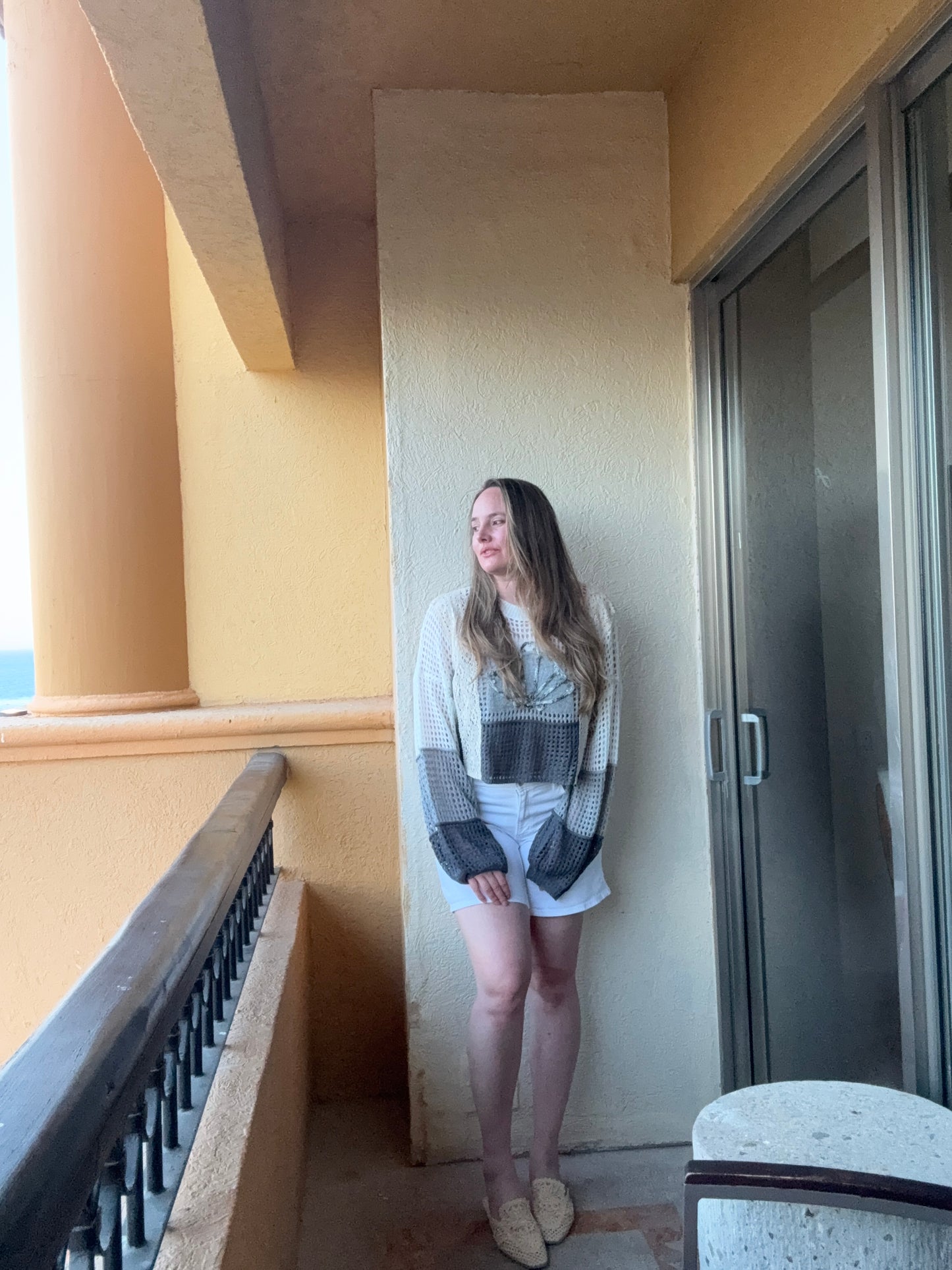 Shell Open Knit Boho Summer Sweater