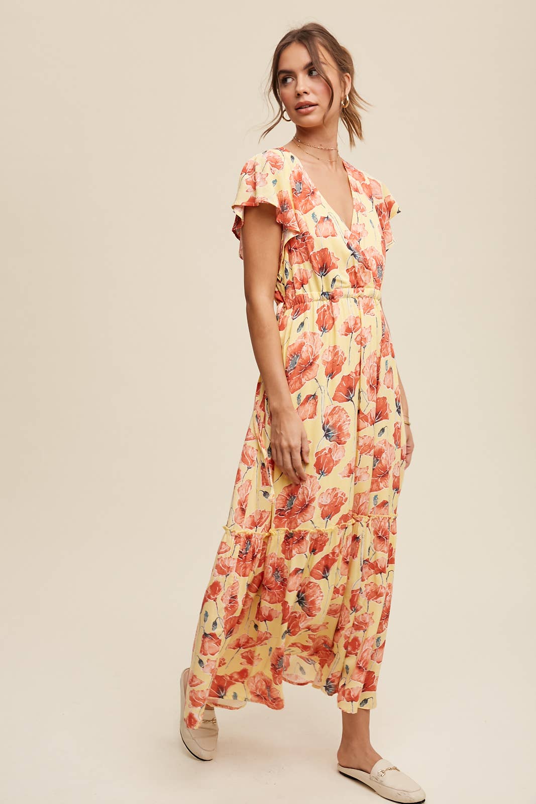 Poppy Floral Tiered Maxi Dress