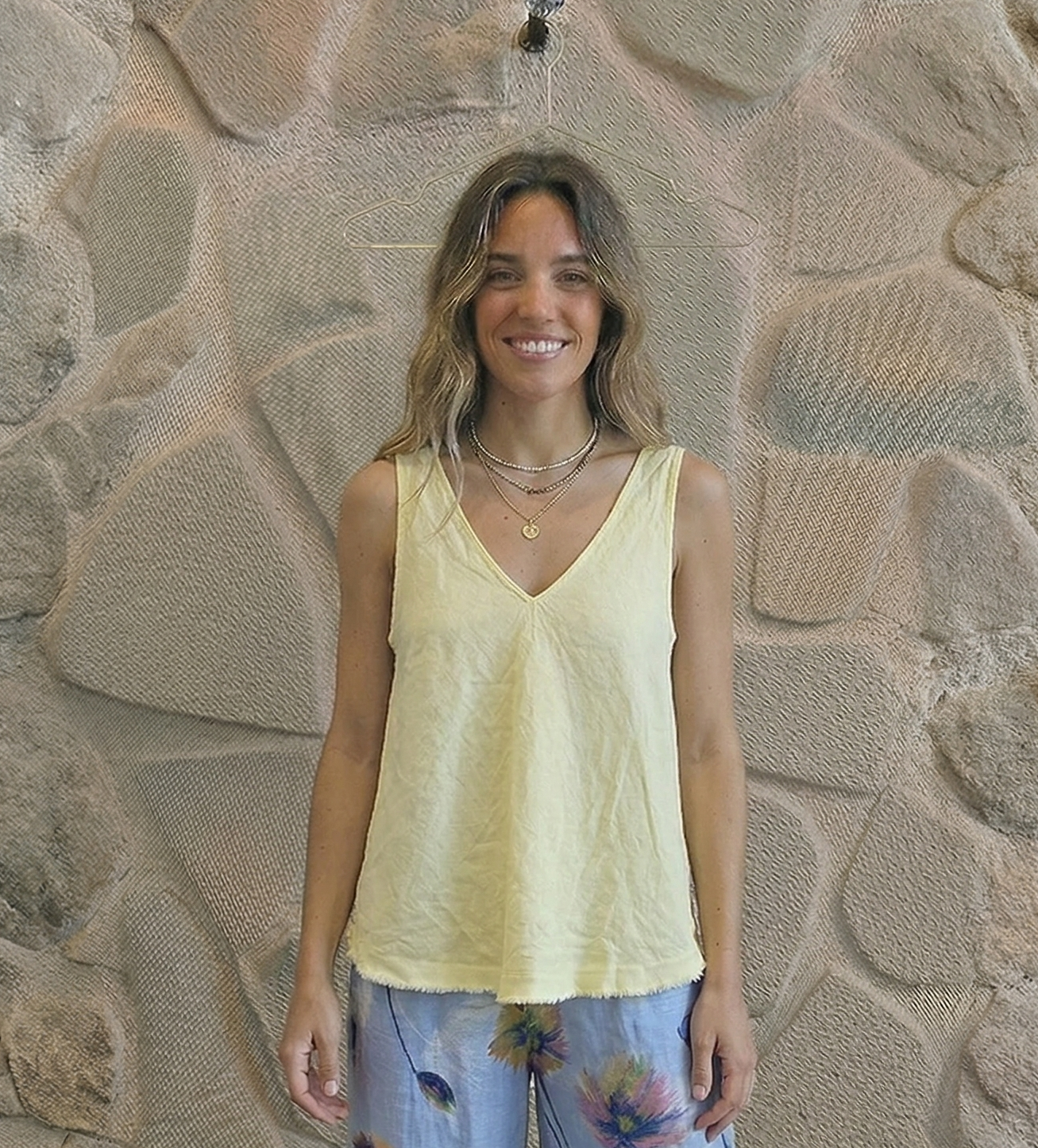 Italian Linen Sleeveless Blouse