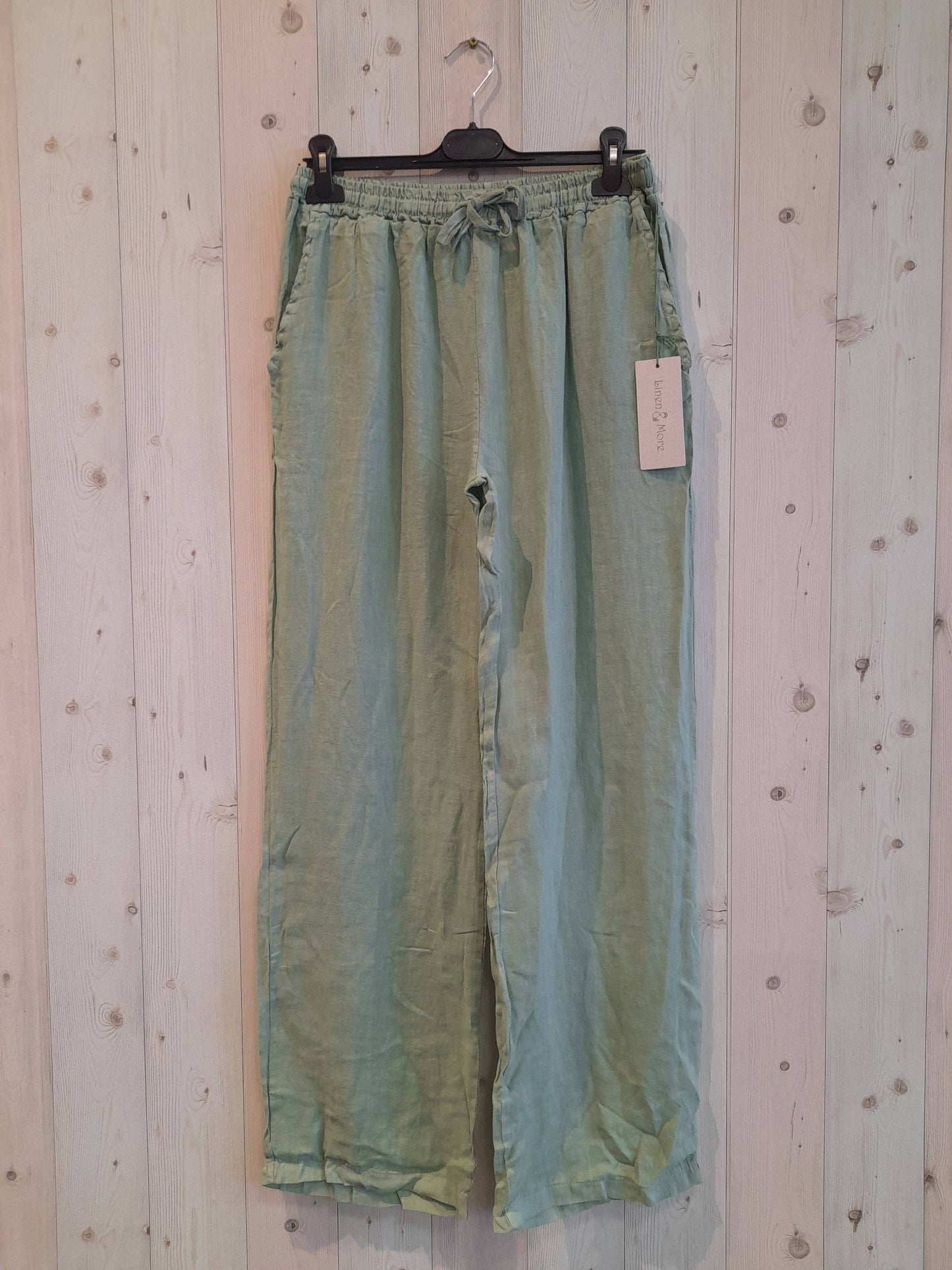 Basic Straight Leg Italian Linen Pants