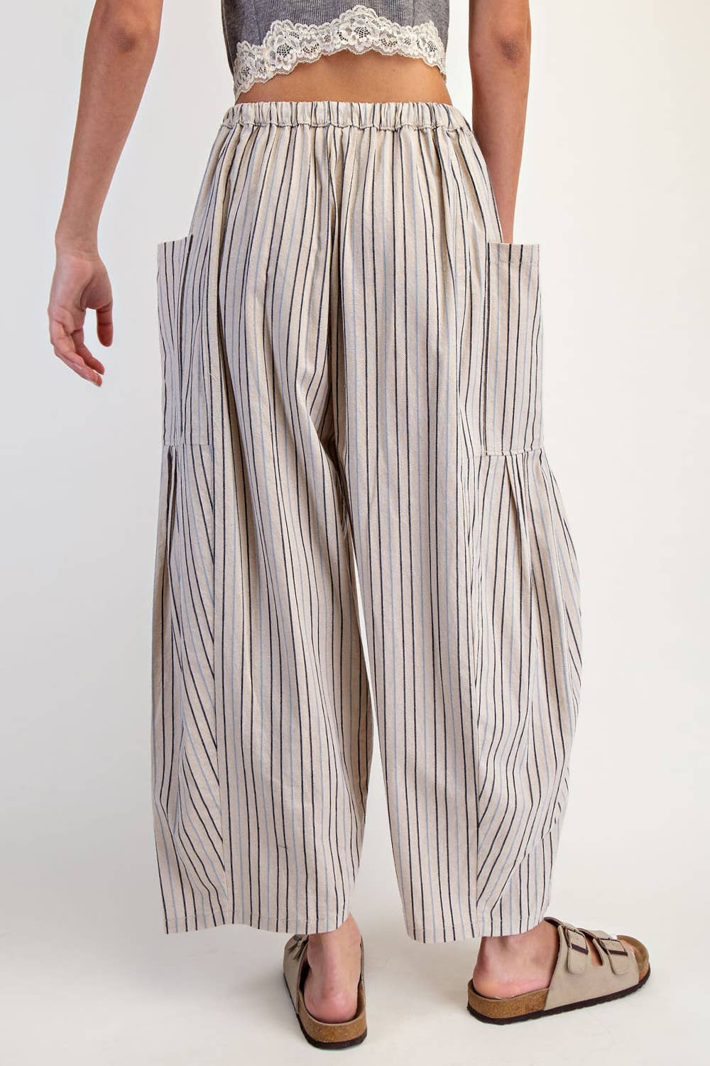 Boho Vertical Stripe Wide Leg Pants