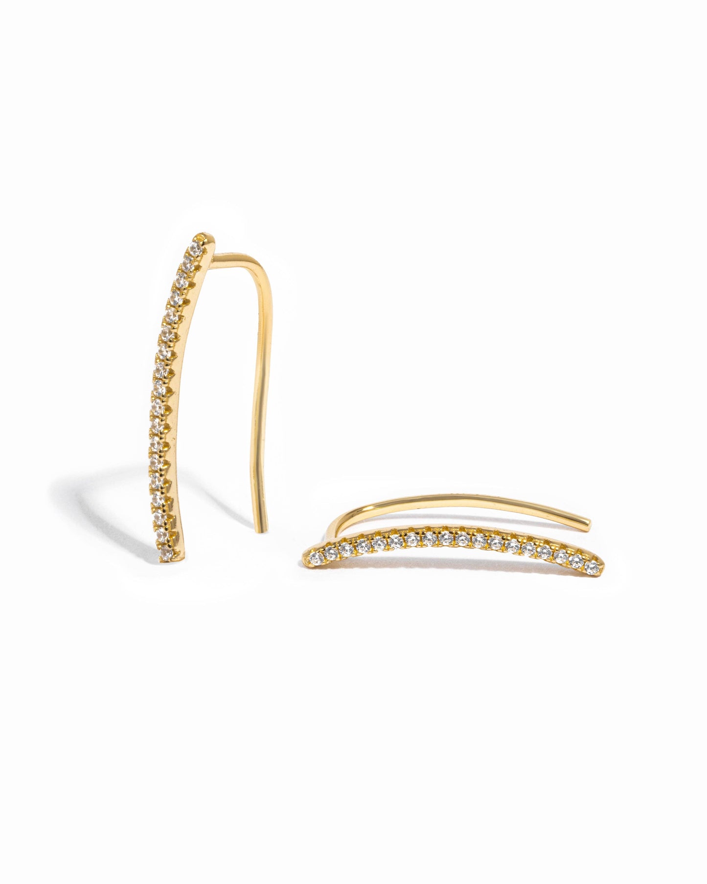 Studded Gold Plated .925 SS HypoallergenicEar Climber