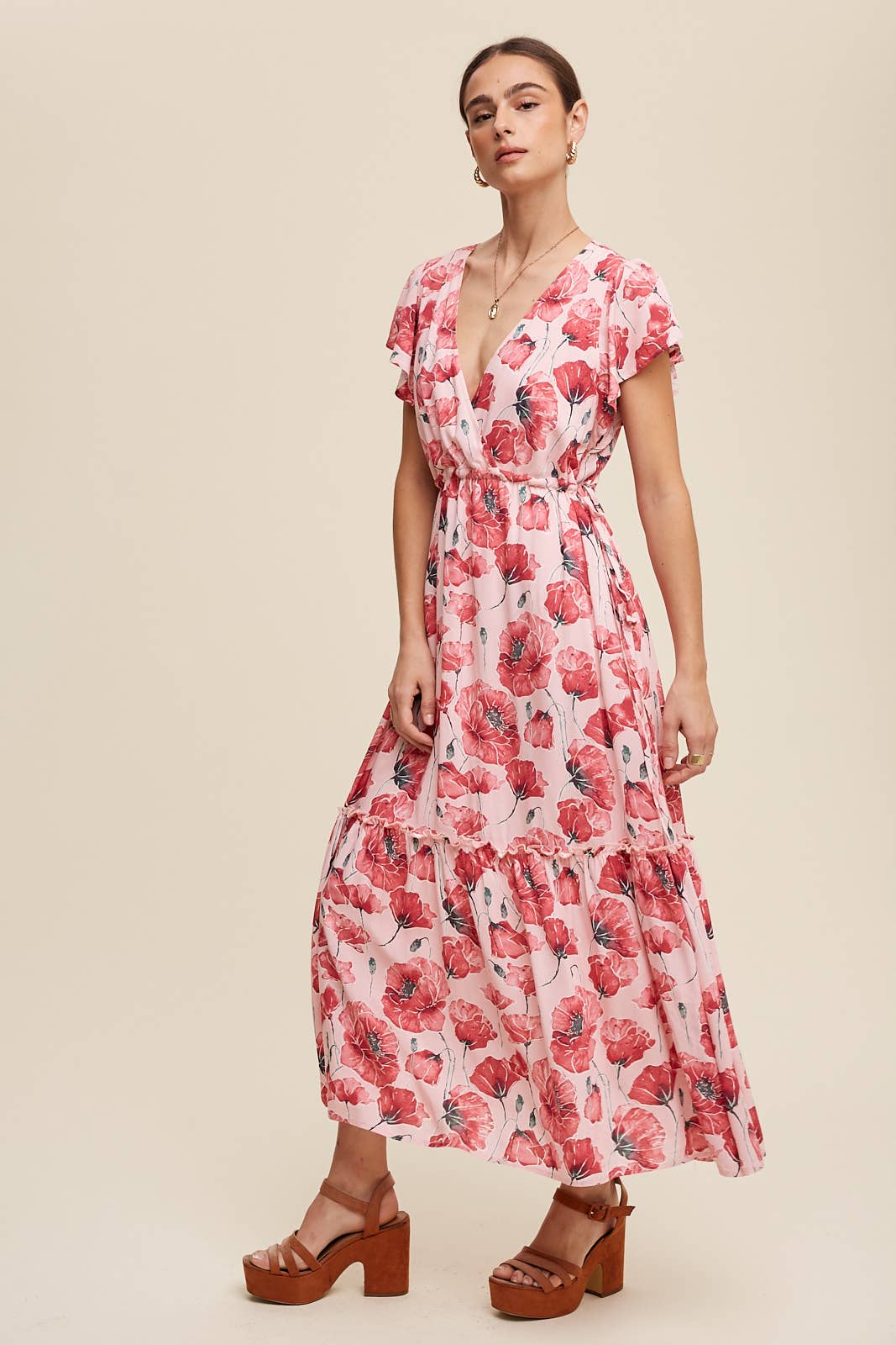 Poppy Floral Tiered Maxi Dress
