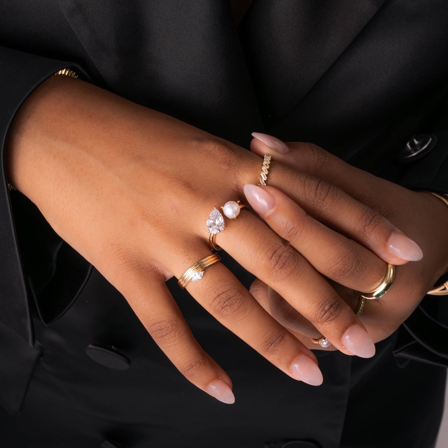 Toi et Moi FWP Pearl Ring