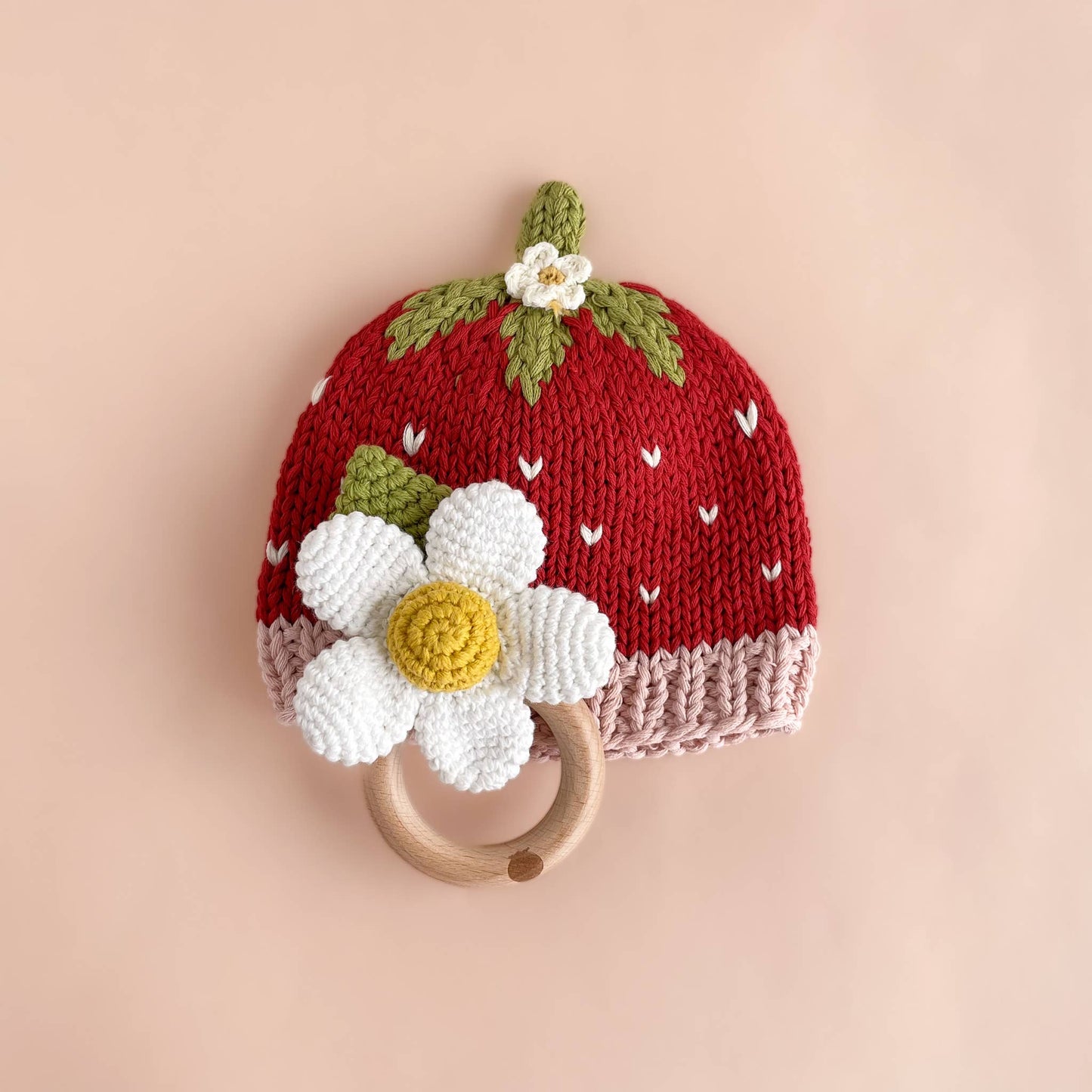 Cotton Strawberry Beanie Baby Hat