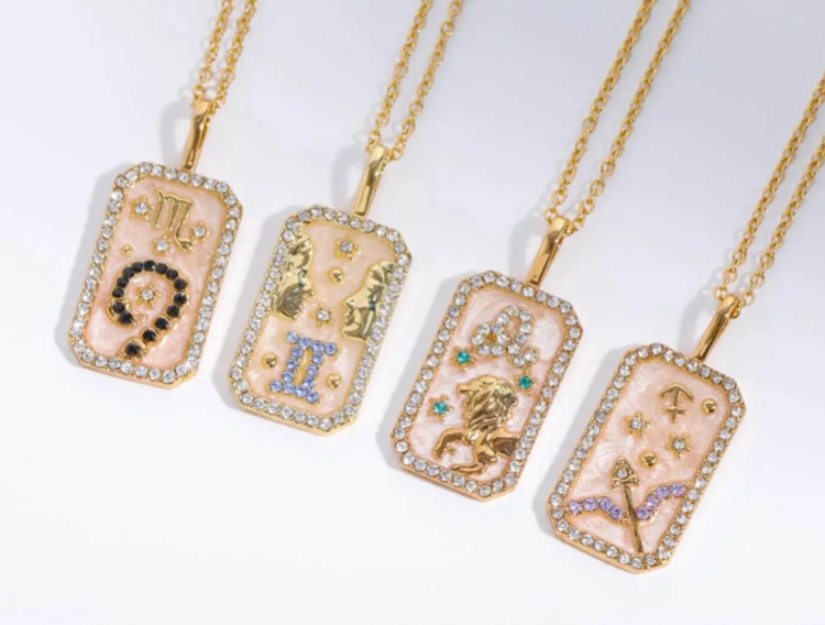 Capricorn Astrological Zodiac Necklace - Tarot Card Collection