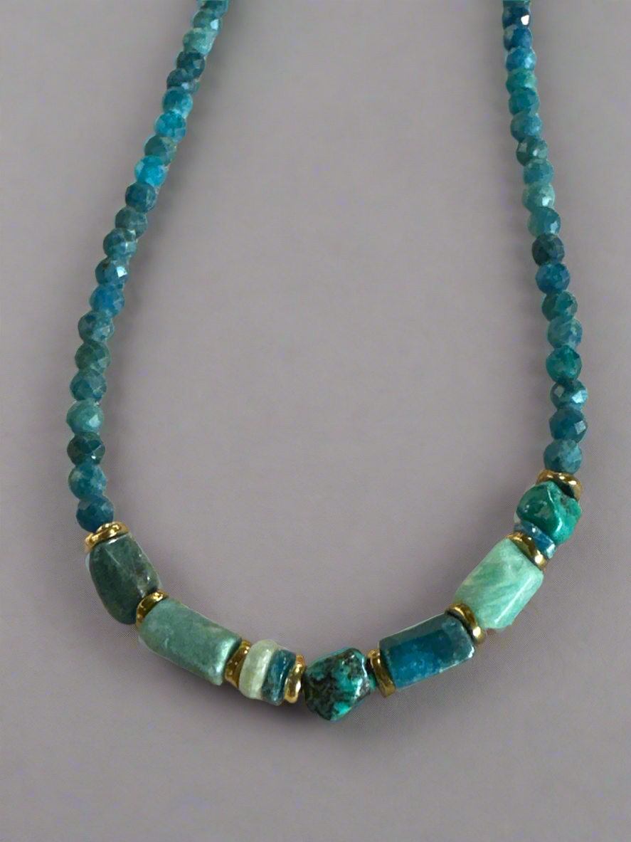 Parisienne Polished Beads Gemstone Necklace