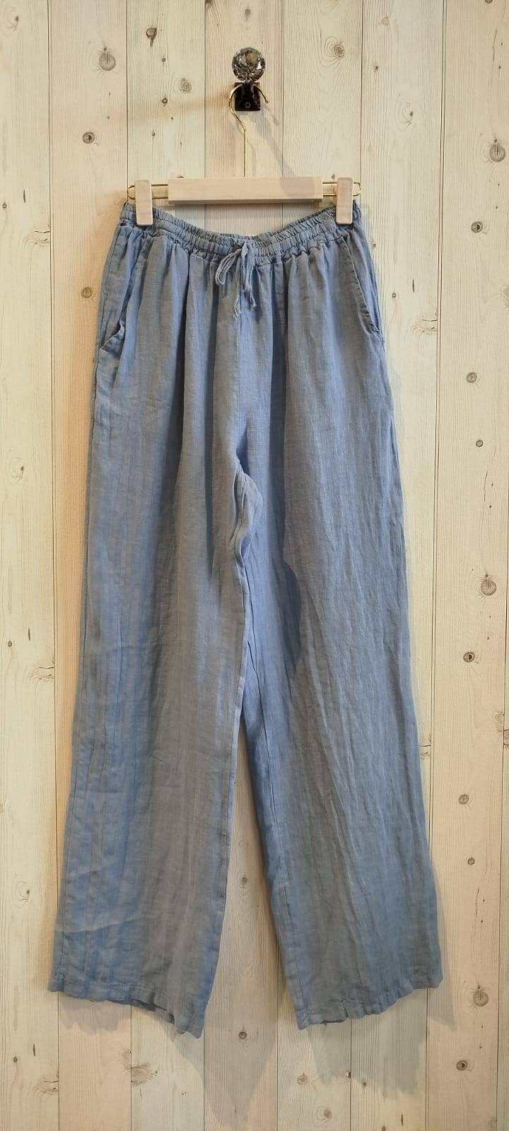 Basic Straight Leg Italian Linen Pants
