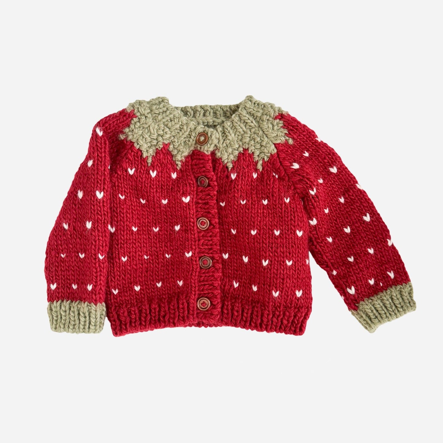 Baby & Toddler Strawberry Cardigan Sweater Made with Organic Cotton