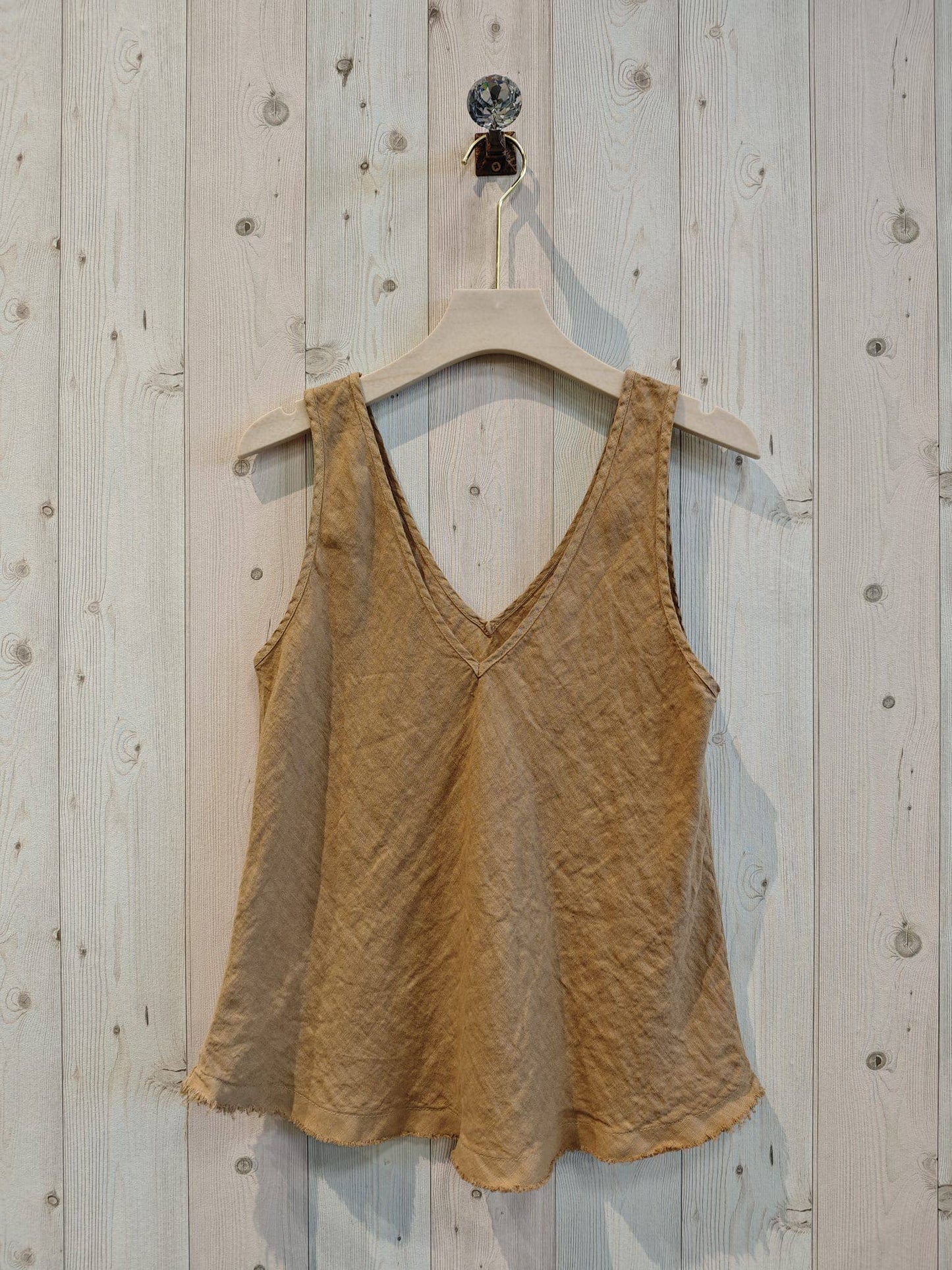 Italian Linen Sleeveless Blouse