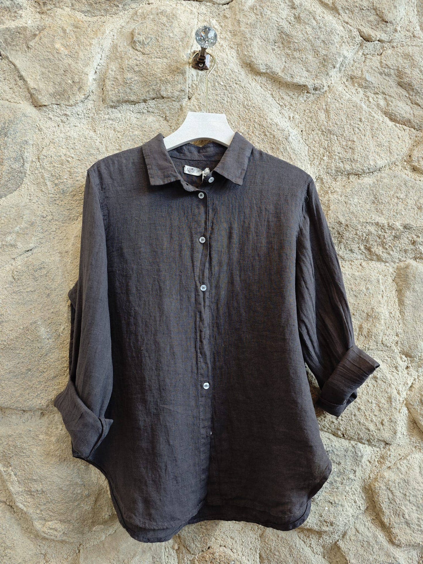 100% Linen Button Down Blouse