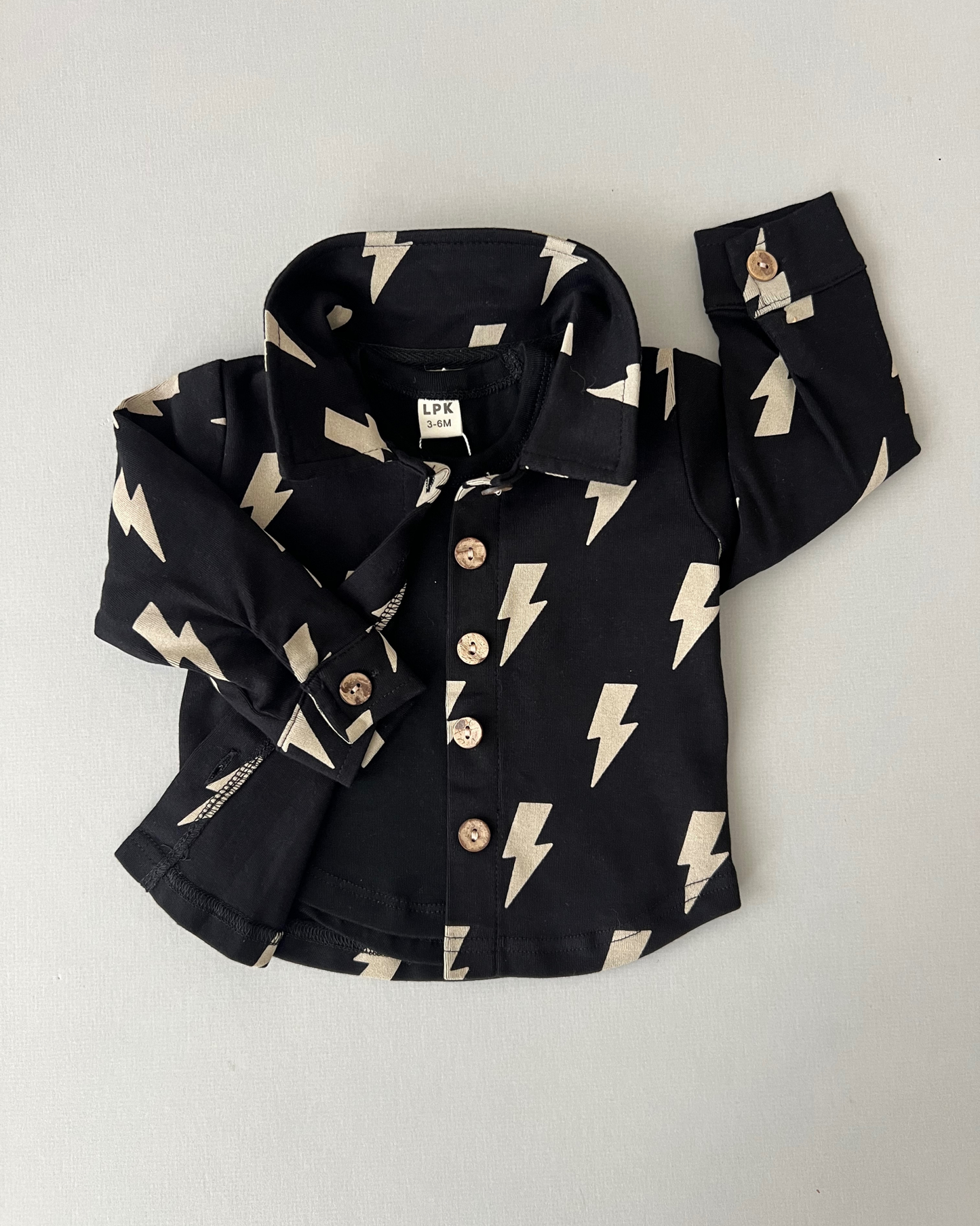 Baby & Kids Cotton Fall Shacket Lightning Bolts