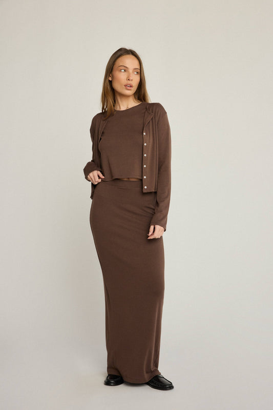 Elise Soft Brown Skirt
