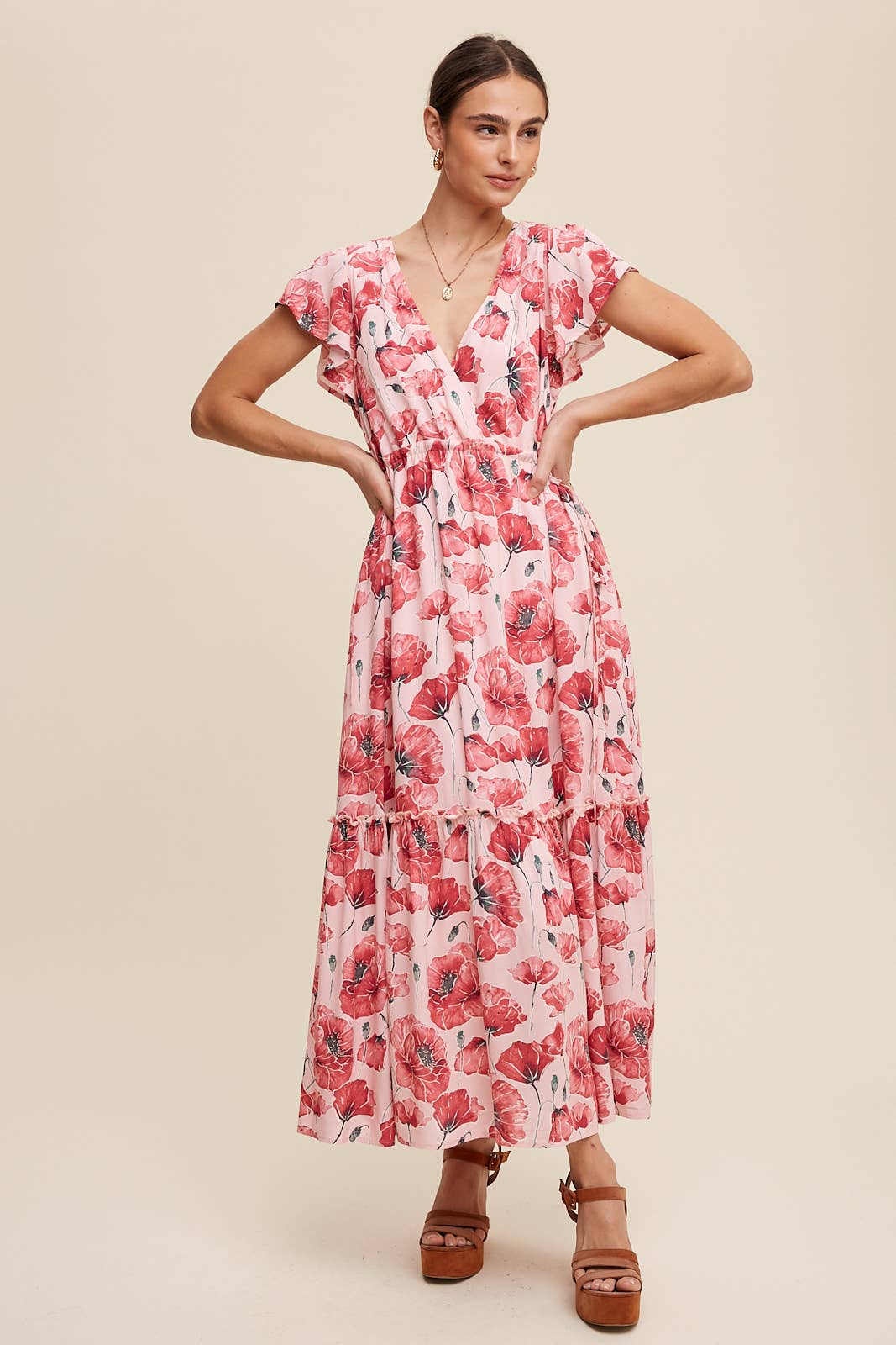 Poppy Floral Tiered Maxi Dress