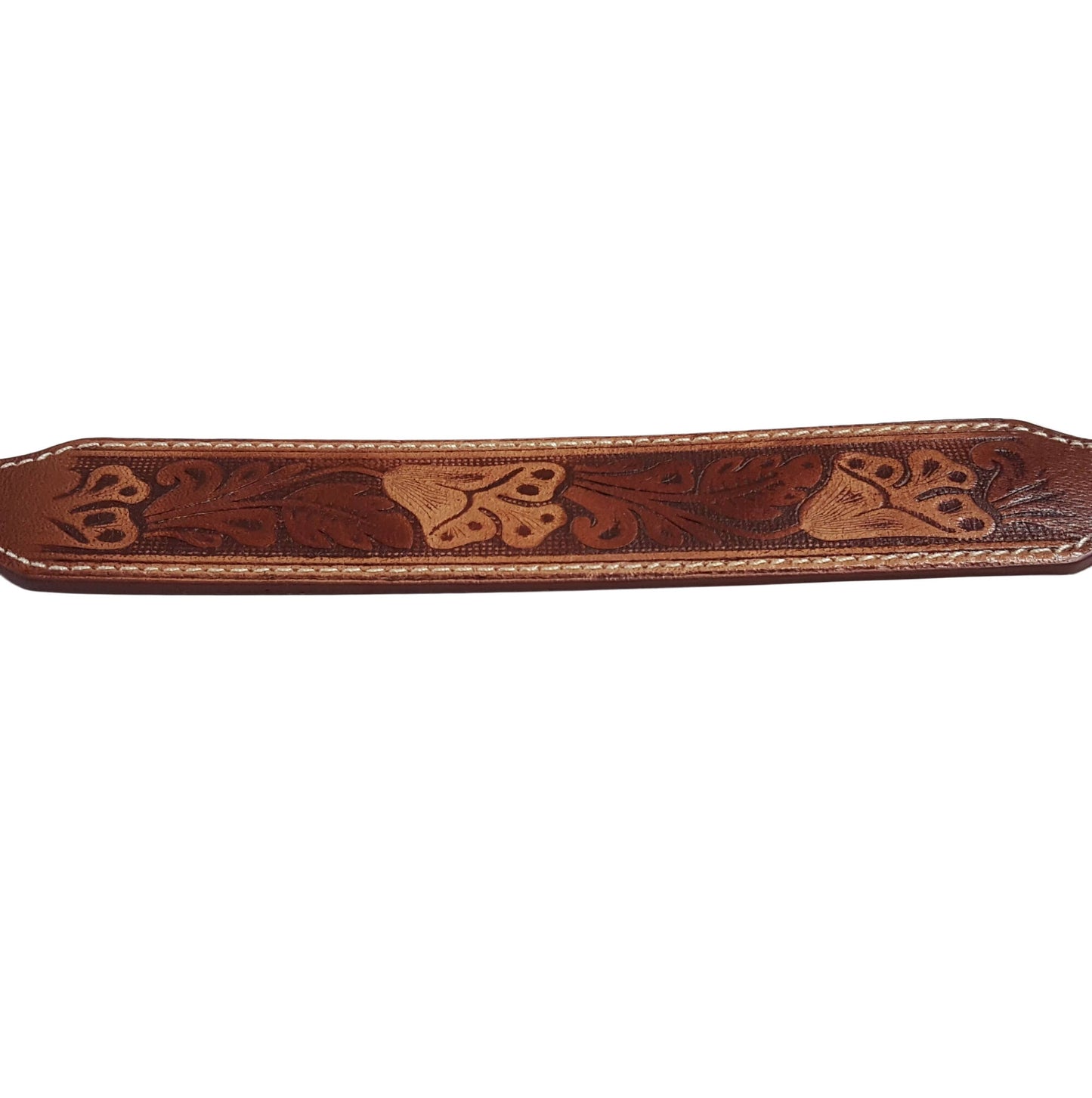 Western Floral Embossed Dog Collar