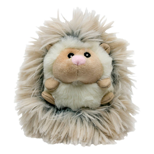 Real Feel Fluffy Baby Hedgehog with Squeaker Dog Toy