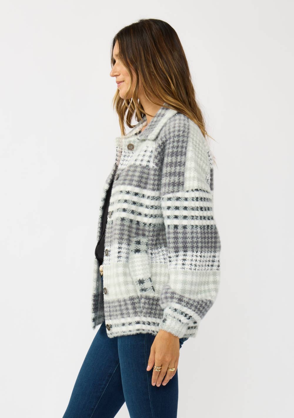 Plaid Bomber Coatigan