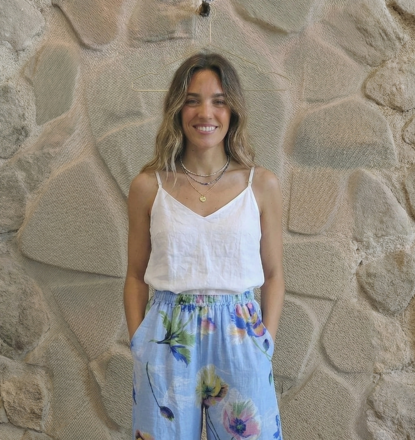 Strapless Linen Tanktop Blouse