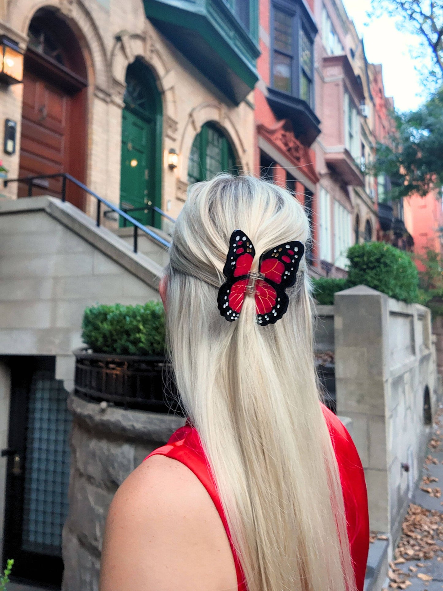 Hand-painted Limited Edition Monarch Butterfly Claw Clip