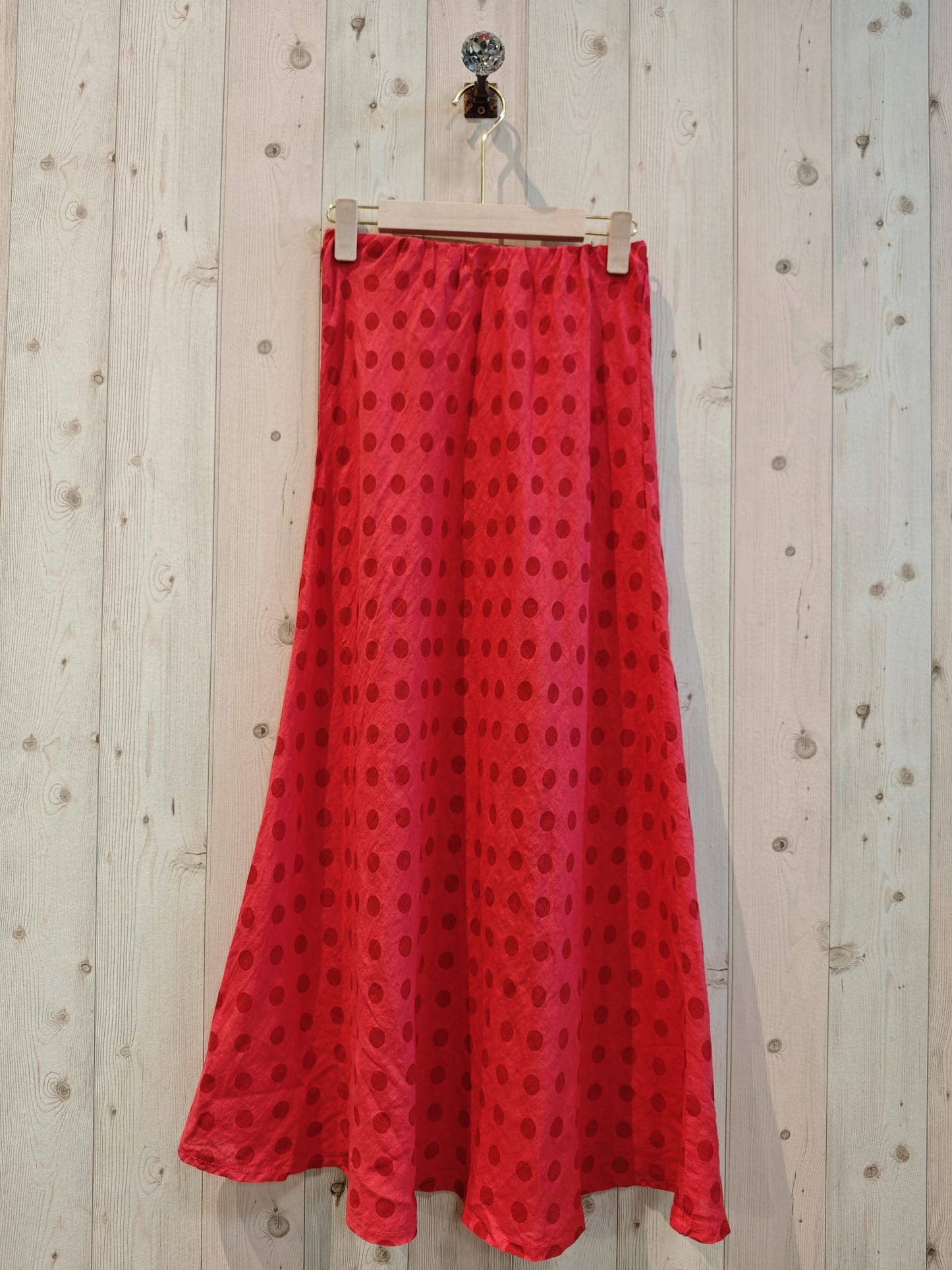Italian Linen Polka Dot Skirt