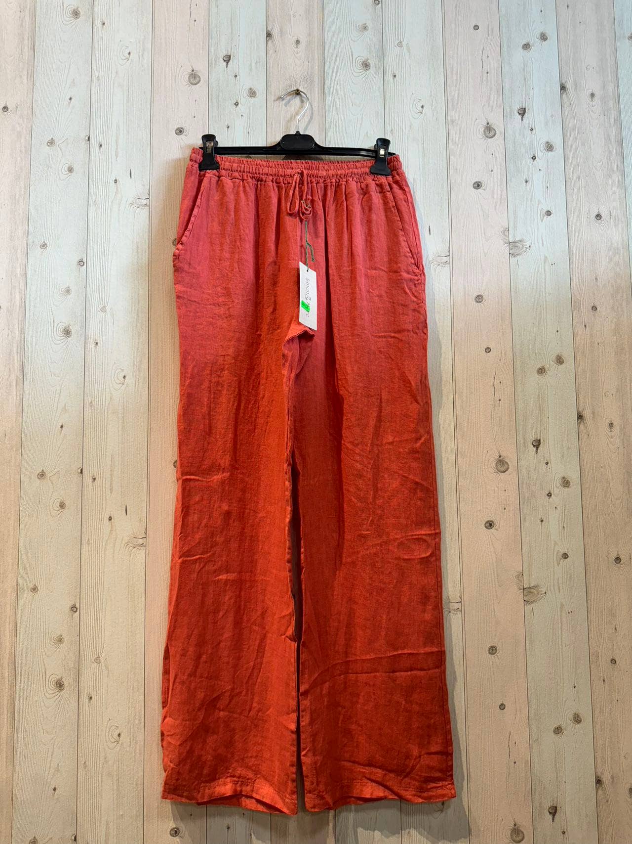 Basic Straight Leg Italian Linen Pants