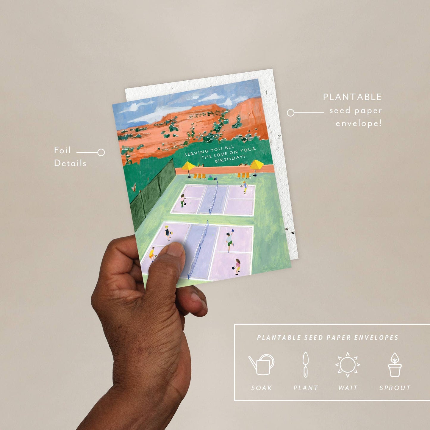 Pickleball - Ecofriendly Birthday Card