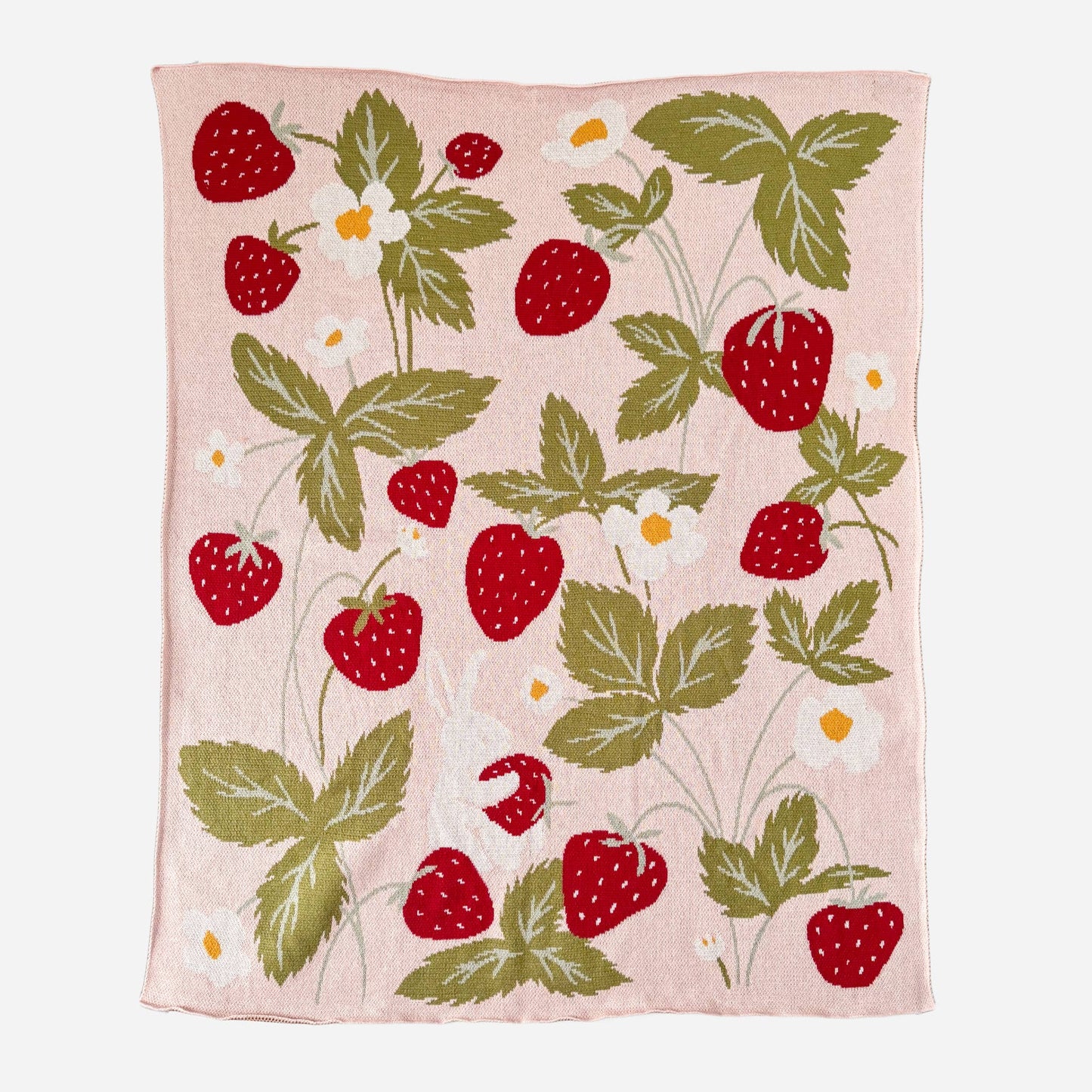 Blanket Strawberry Bunny Organic Baby Decor Christmas Gift