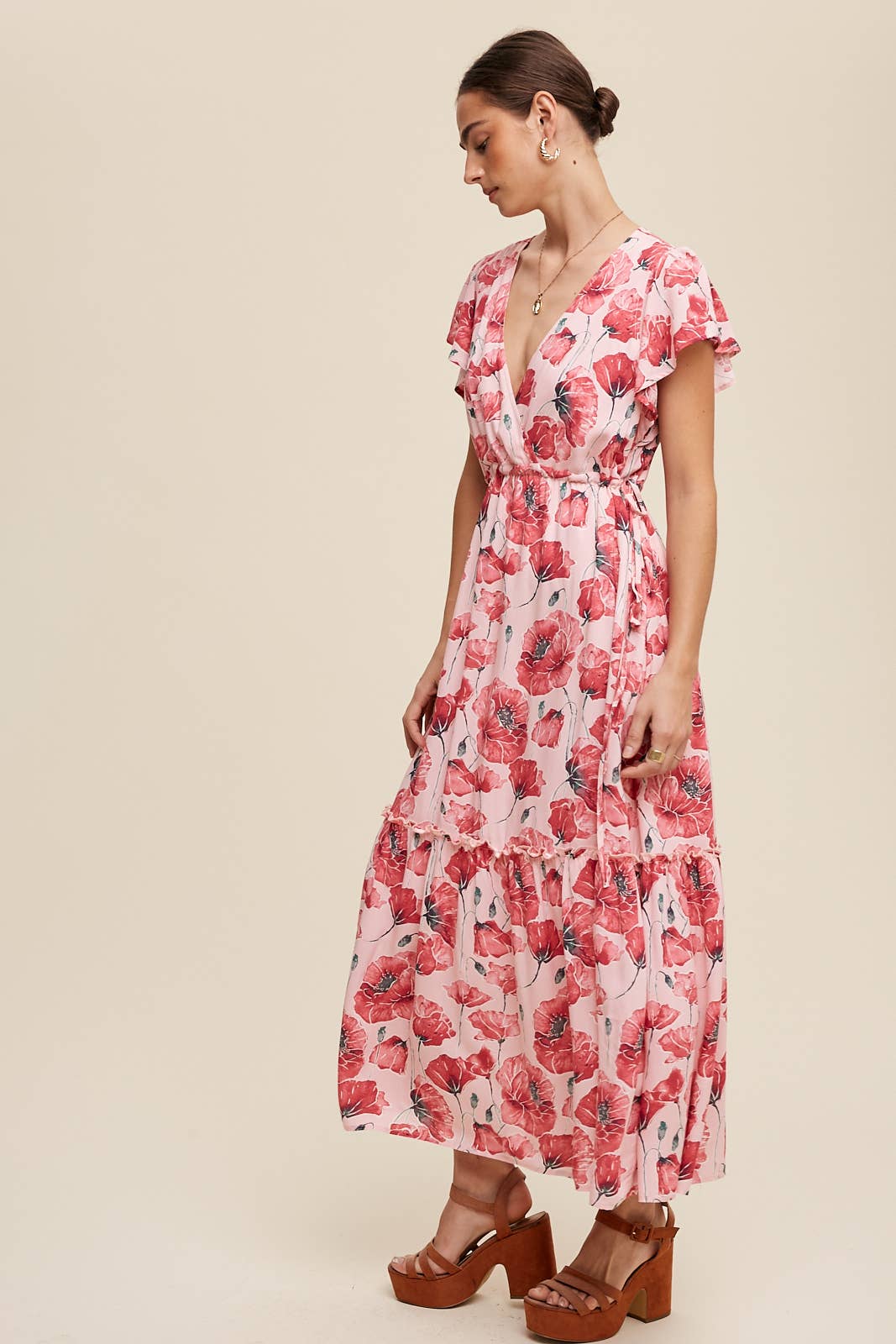 Poppy Floral Tiered Maxi Dress