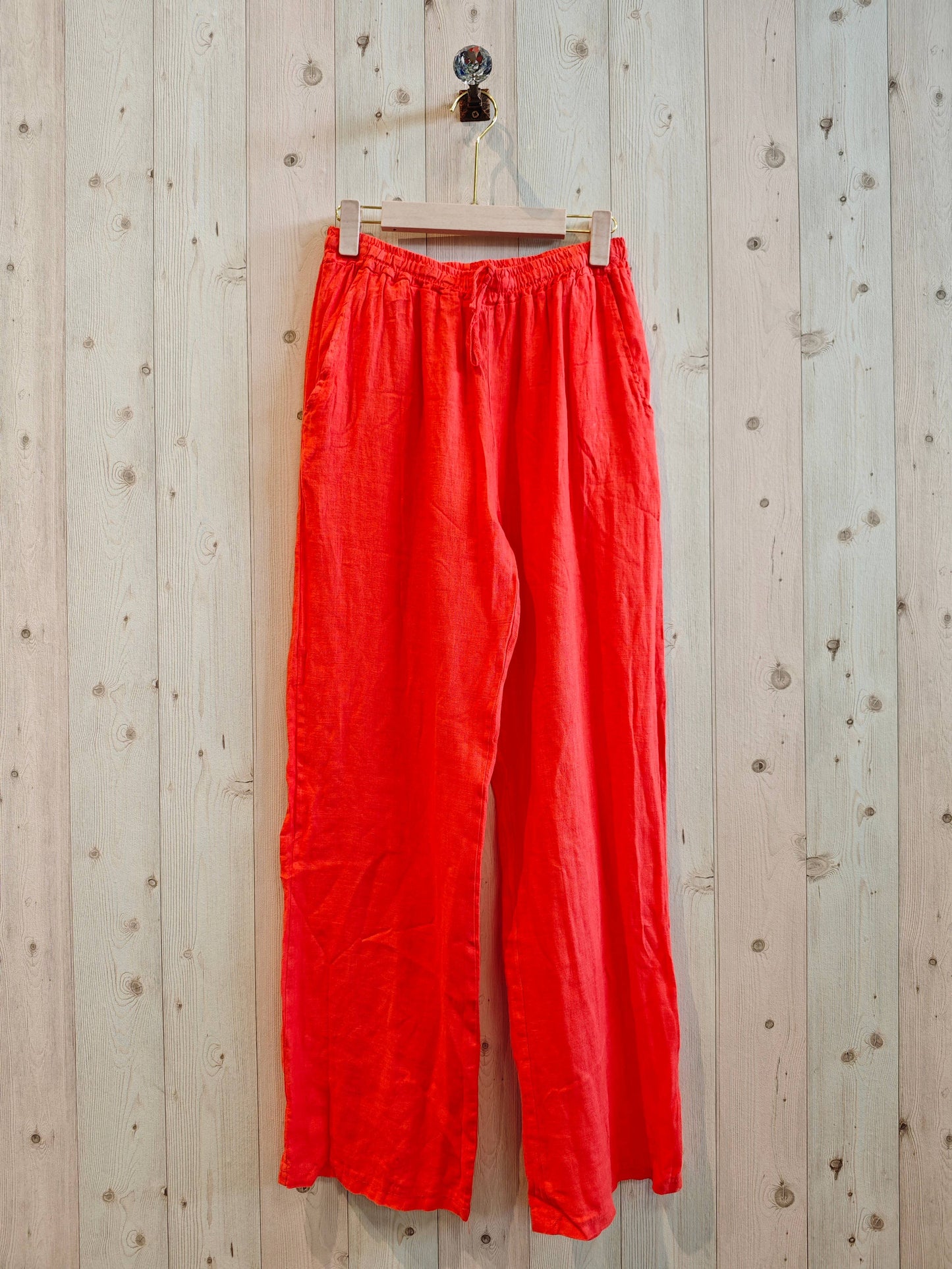 Basic Straight Leg Italian Linen Pants