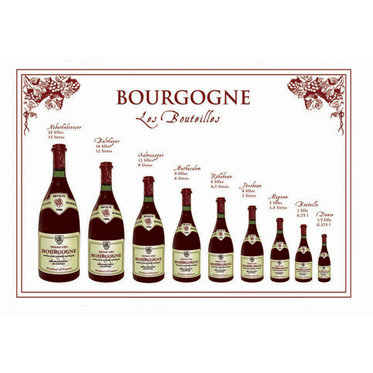 Bordeaux and Burgundy Bottles Tea Towels, made in France - SAUVAGE ZSA™