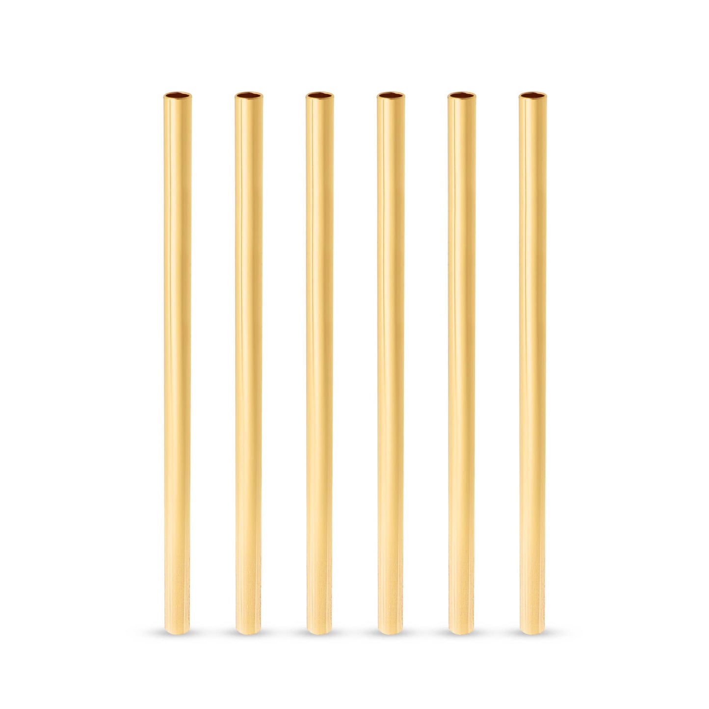 Ecofriendly Straws - Viski Belmont™ Reusable Gold Plated Lowball Straws - Set of 6