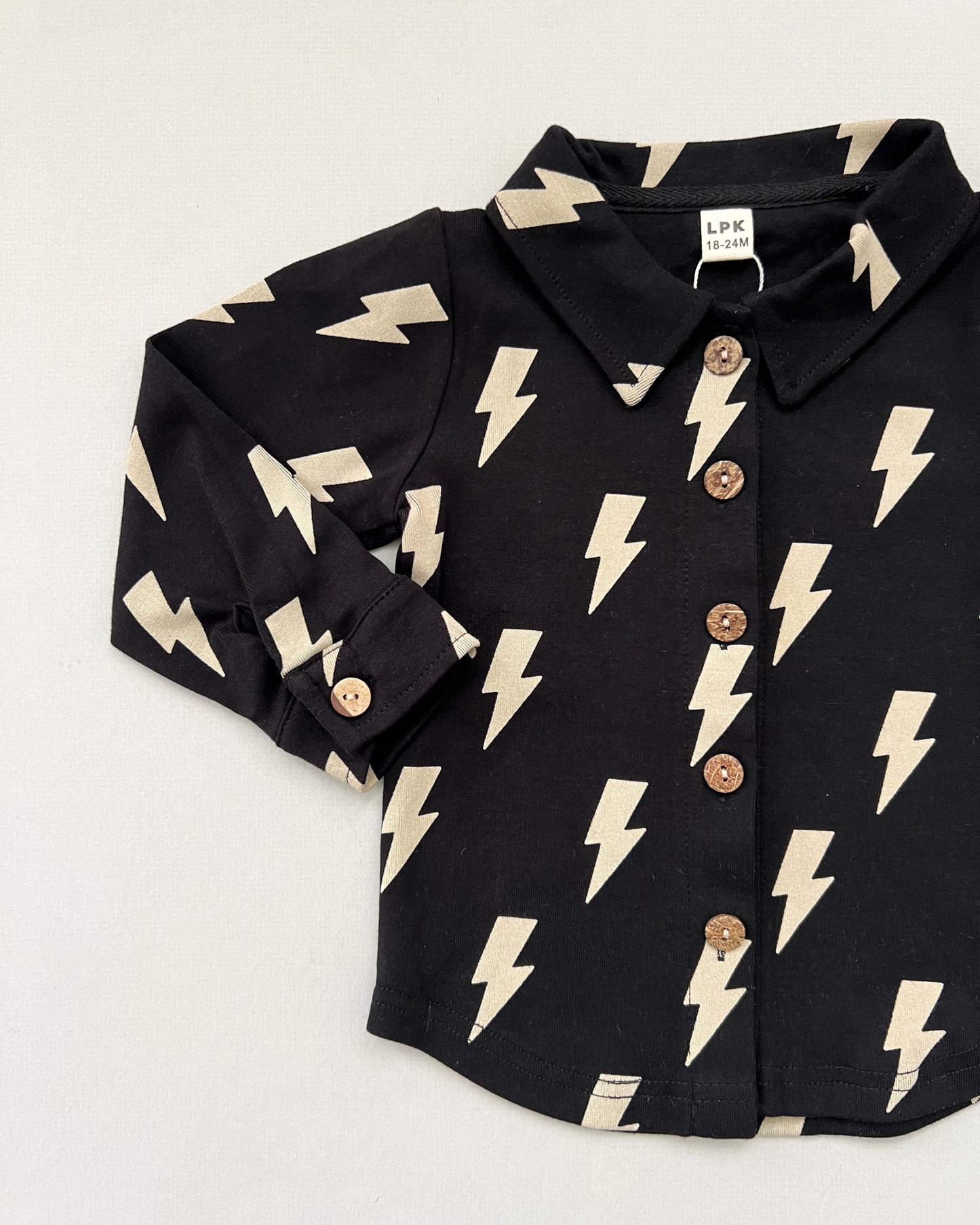 Baby & Kids Cotton Fall Shacket Lightning Bolts