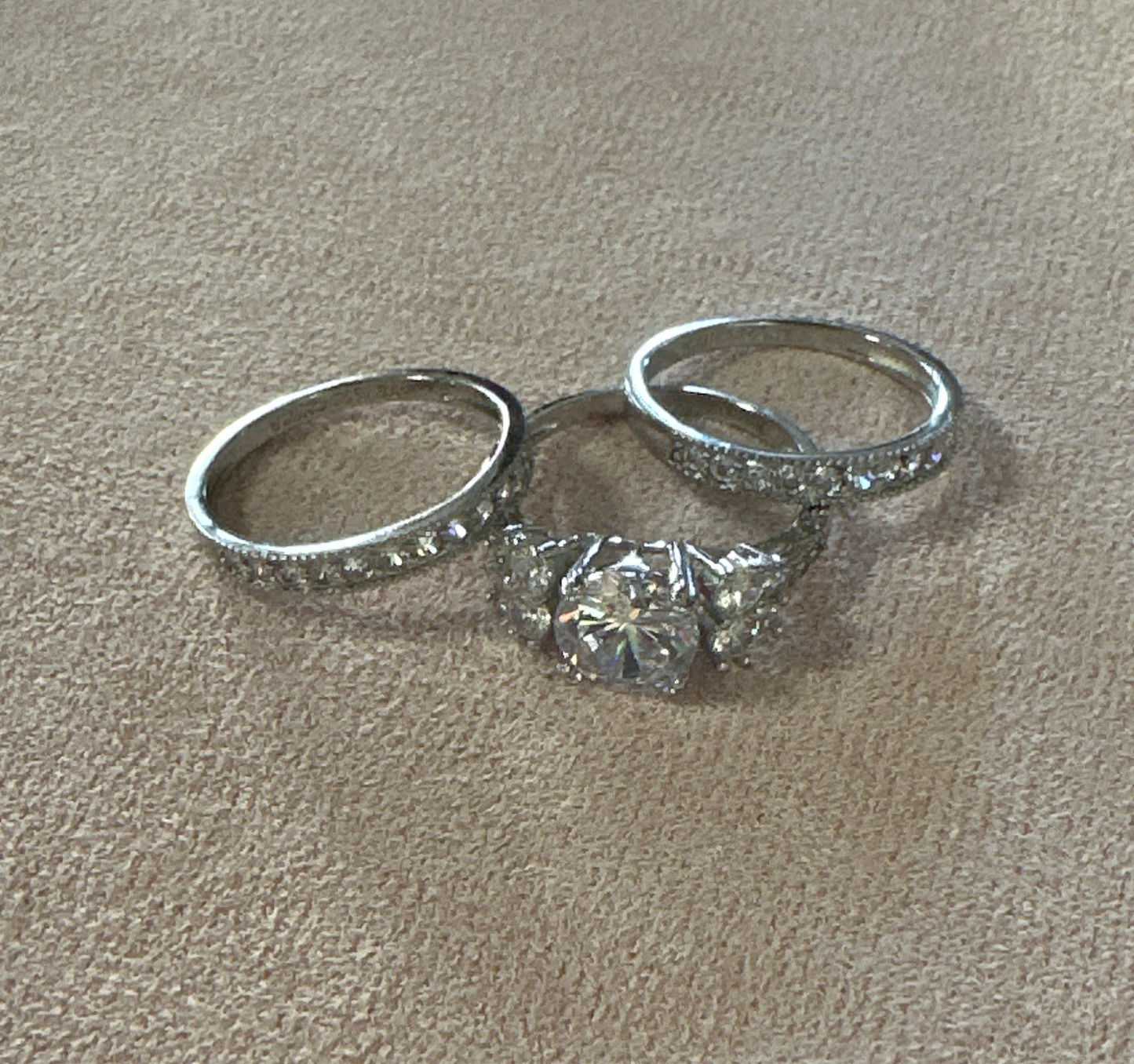 Stacking .925 Sterling Silver Travel Rings Size 8