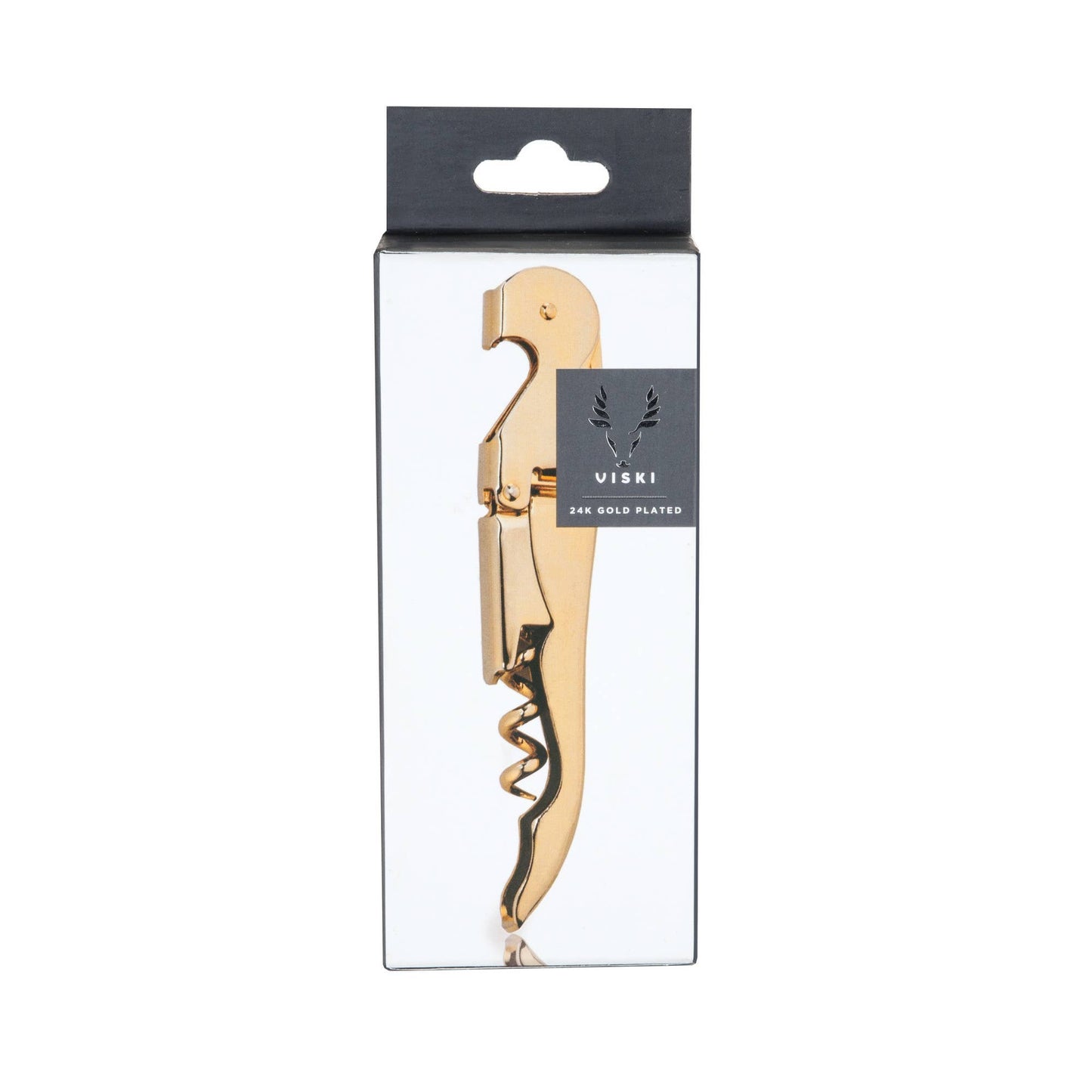 Viski Belmont™ Gold Plated Double Hinged Corkscrew