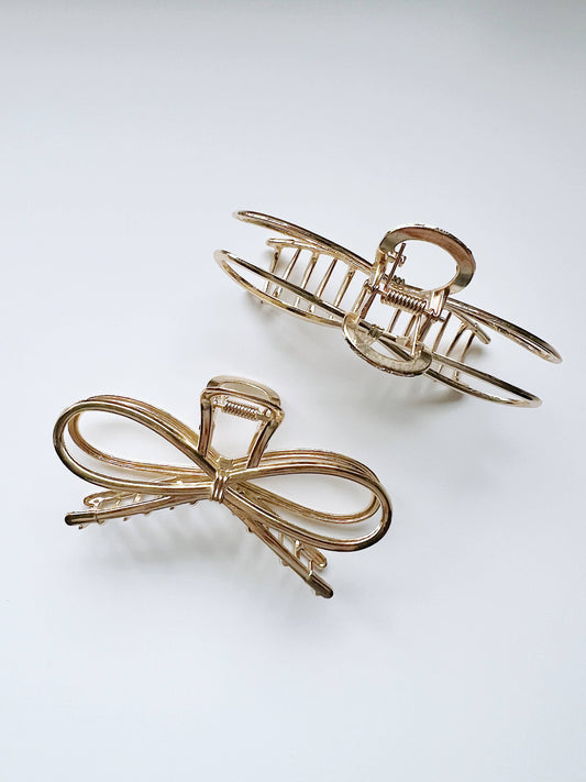 Gold Bow Hair Claw