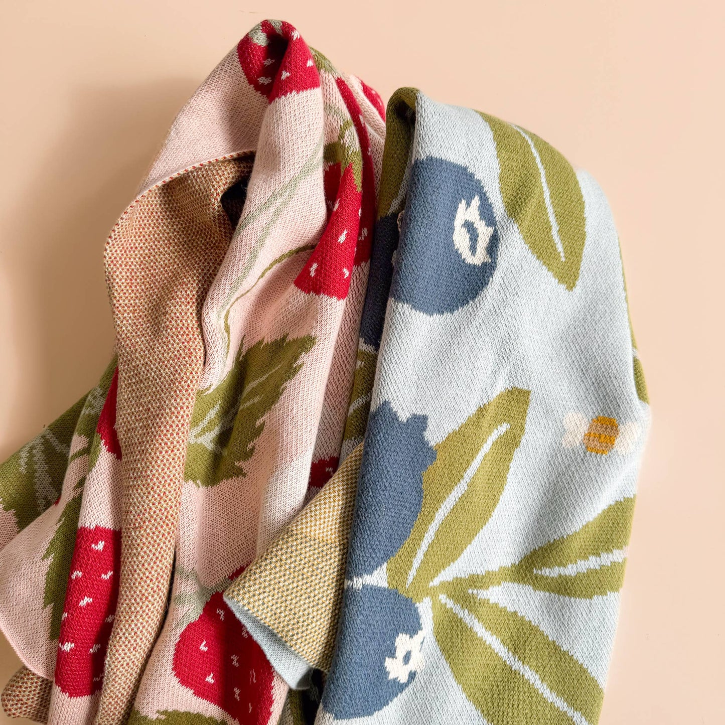 Blanket Strawberry Bunny Organic Baby Decor Christmas Gift