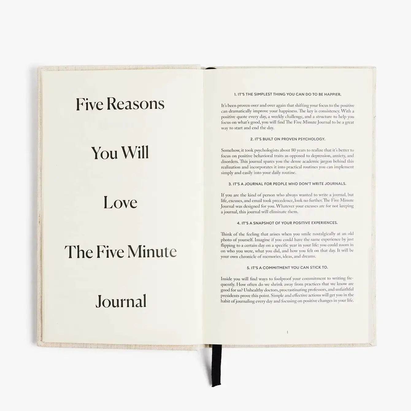 The Five Minute Journal Linen - Daily Guided Gratitude - SAUVAGE ZSA™