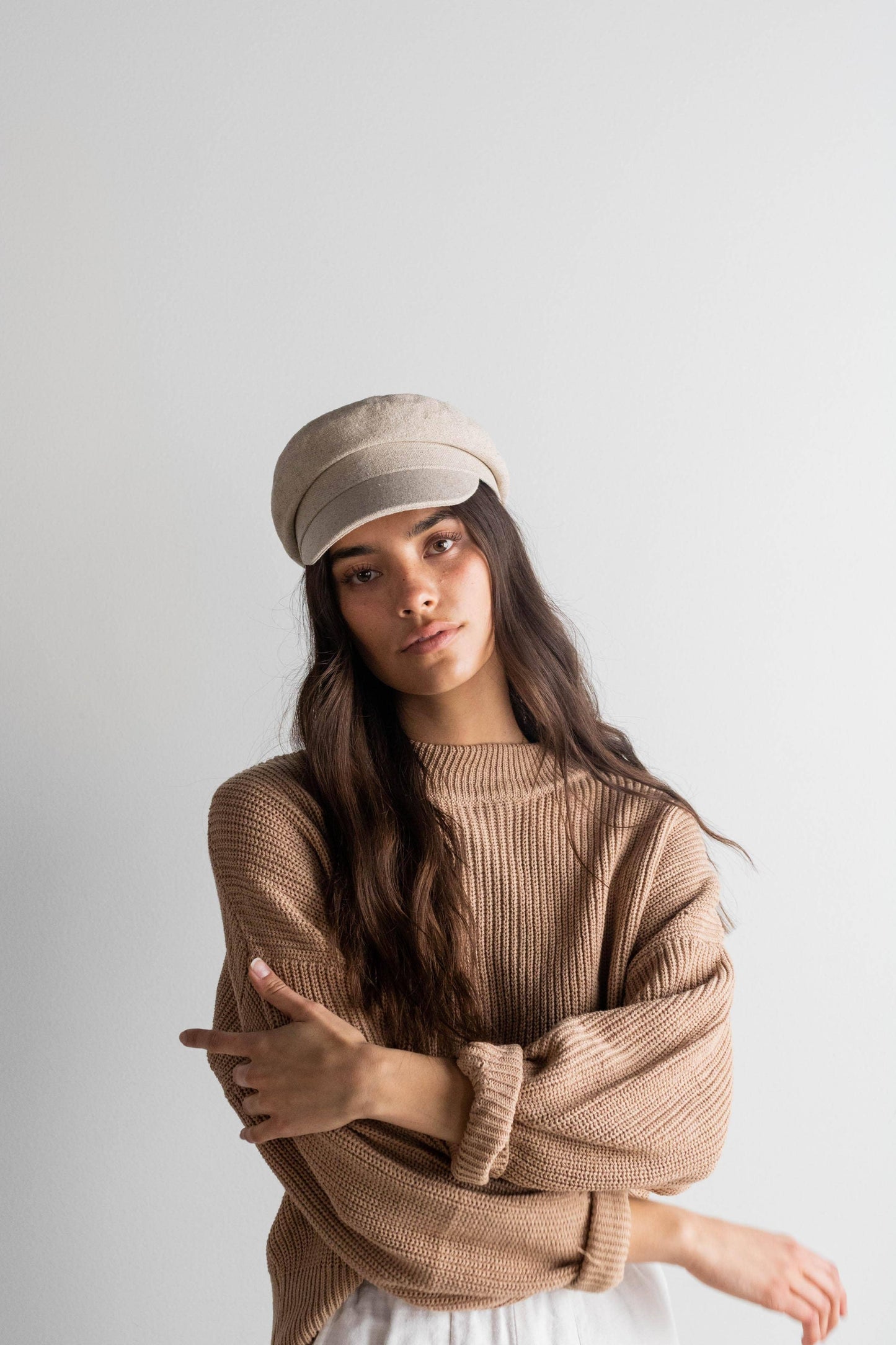 Linen Newsboy Cap by GiGi Pip